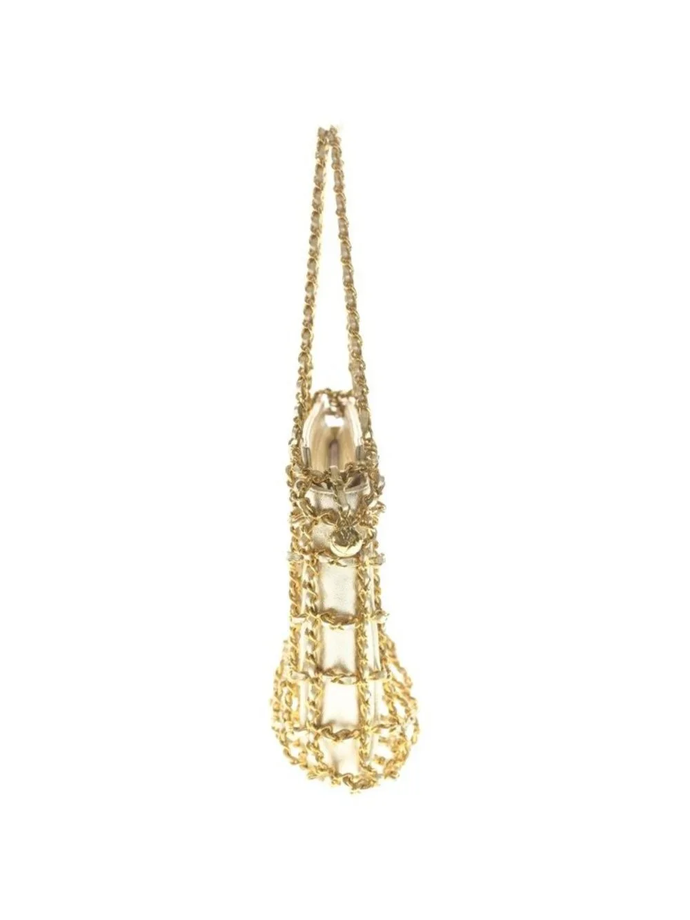 Chanel CC Logo Chain Mini Bag Lambskin Gold